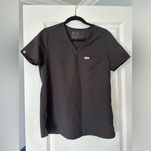 Figs Black Catarina Scrub Top